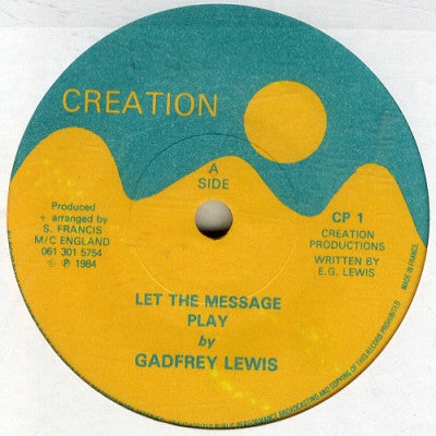 GADFREY LEWIS - Let The Message Play / Pretty Little Brown Eyes
