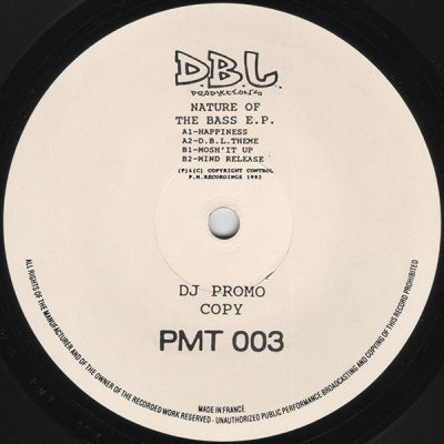 D.B.L. PRODUCTIONS - Nature Of The Bass E.P.