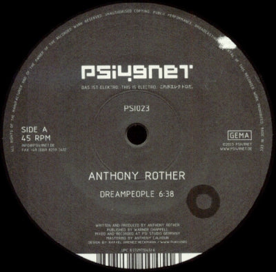 ANTHONY ROTHER - Dreampeople / Breakdown The Wall