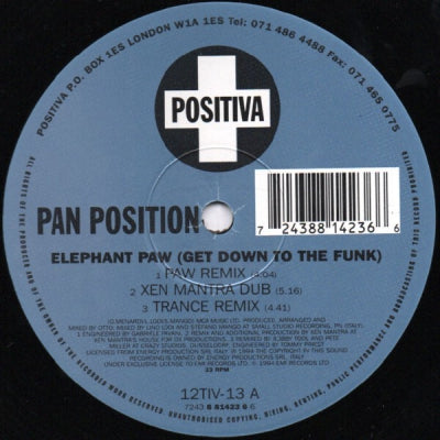 PAN POSITION - Elephant Paw (Get Down To The Funk)
