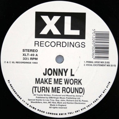JONNY L - Make Me Work (Turn Me Around)