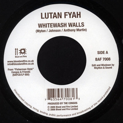 LUTAN FYAH / COUNTRY CULTURE - Whitewash Walls / Make Poverty History