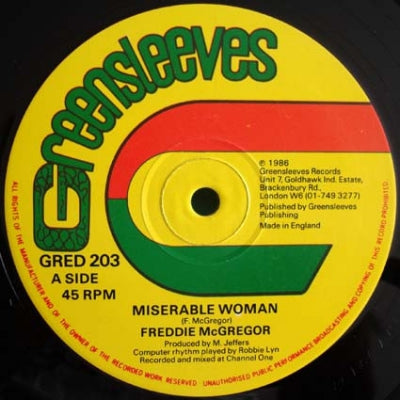 FREDDIE MCGREGOR - Miserable Woman / Instrumental