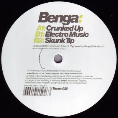 BENGA - Crunked Up / Electro Music / Skunk Tip