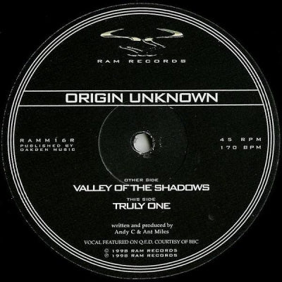 ORIGIN UNKNOWN - Valley Of The Shadows / Truly One