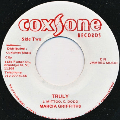 MARCIA GRIFFITHS - Truly / Truly Version (Featuring The Soul Vendors).