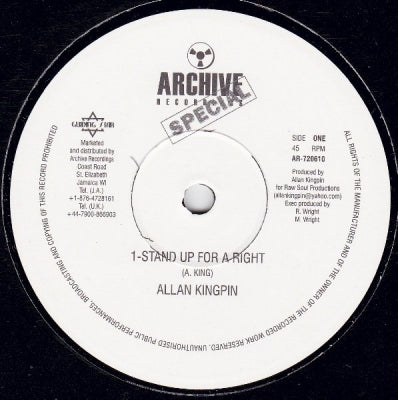 ALLAN KINGPIN - Stand Up For A Right