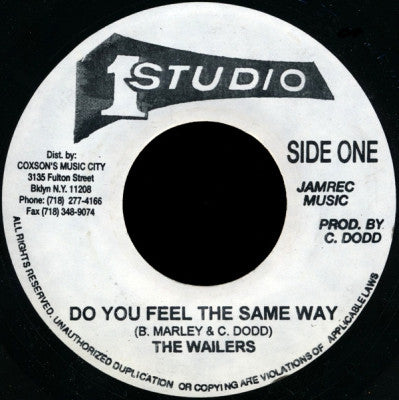THE WAILERS - Do You Feel The Same Way / Destiny