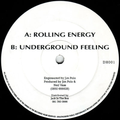 JIM POLO & NEIL VASS - Rolling Energy / Underground Feeling