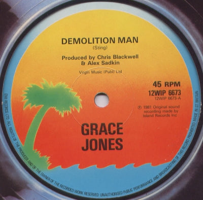 GRACE JONES - Demolition Man / Bull Shit