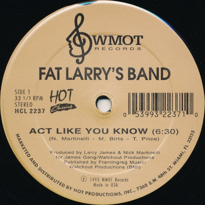 FAT LARRY'S BAND / BRANDI WELLS - Act Like You Know / Watch Out