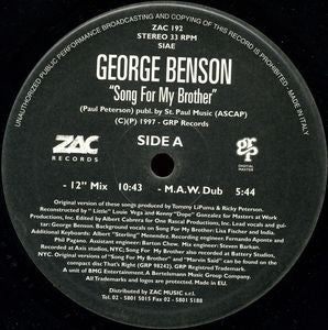 GEORGE BENSON - Song For My Brother / Baby I'm In Love (The Masters At Work Remixes)