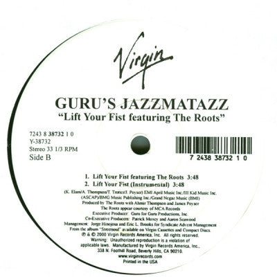GURU'S JAZZMATAZZ   - Keep Your Worries / Lift Your Fist