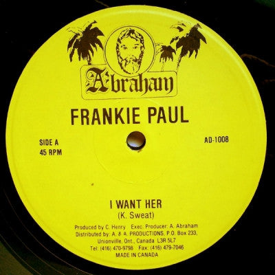 FRANKIE PAUL - I Want Her