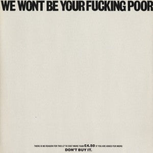 VARIOUS - We Wont Be Your Fucking Poor