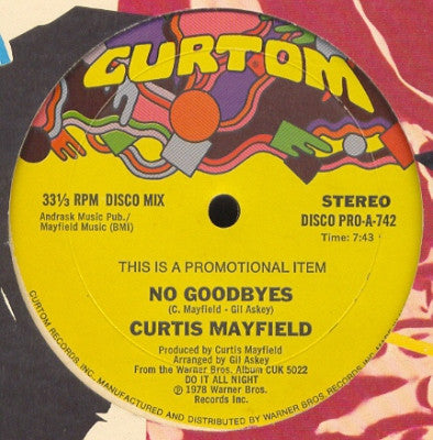 CURTIS MAYFIELD  - No Goodbyes