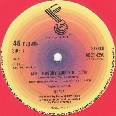 RUFUS - Ain't Nobody Like You