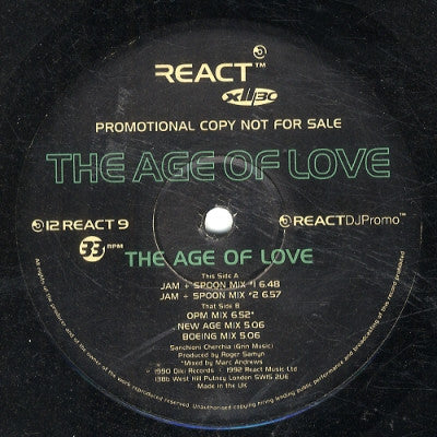 THE AGE OF LOVE - The Age Of Love (Jam & Spoon Remixes)