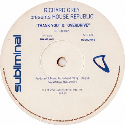 RICHARD GREY - Thank You / Overdrive