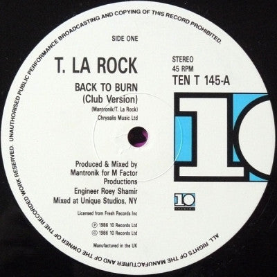 T LA ROCK - Back To Burn