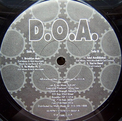 D.O.A. - Muthafuckin' New York Hardcore