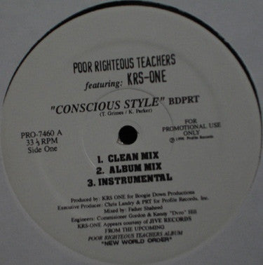 POOR RIGHTEOUS TEACHERS - Conscious Style Featuring KRS-One