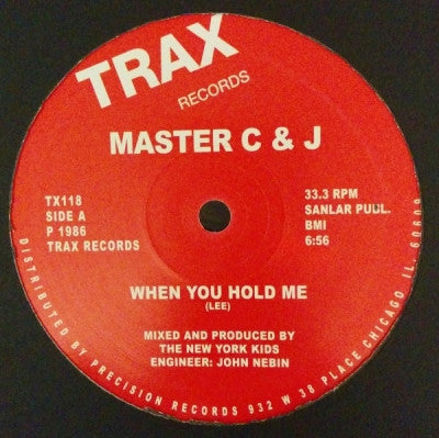 MASTER C & J - When You Hold Me / Dub Love