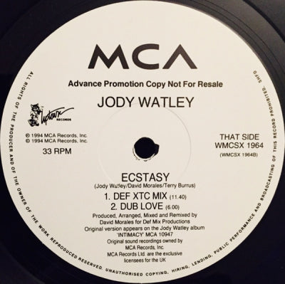 JODY WATLEY - Ecstacy