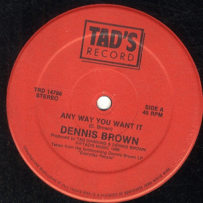 DENNIS BROWN - Any Way You Want It / Dub Version
