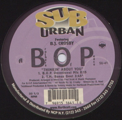 B.O.P. FEATURING B.J. CROSBY - Thinkin' About You