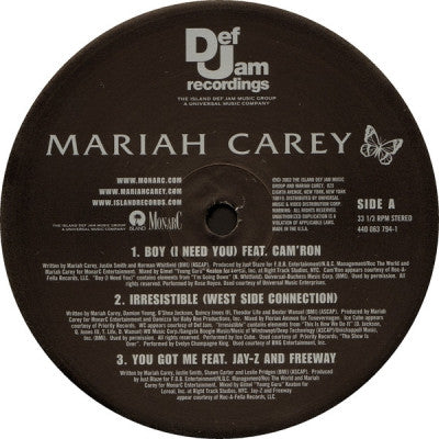 MARIAH CAREY - Boy (I Need You) / Irresistible / You Got Me