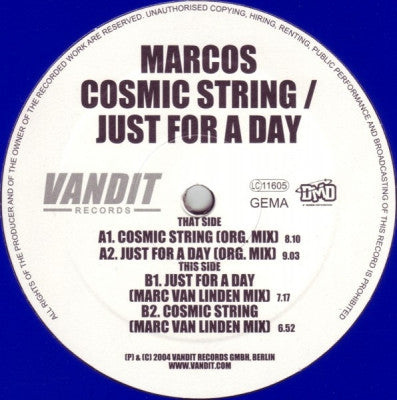 MARCOS - Cosmic String / Just For A Day