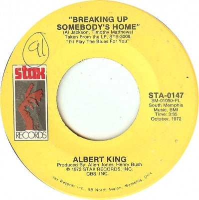 ALBERT KING - Breaking Up Somebody's Home / Little Brother (Make A Way)