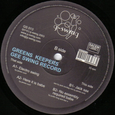 GREENS KEEPERS - Gee Swing Record