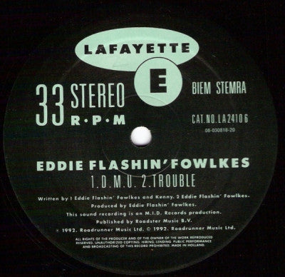 EDDIE 'FLASHIN' FOWLKES - Serious Techno EP Vol 1
