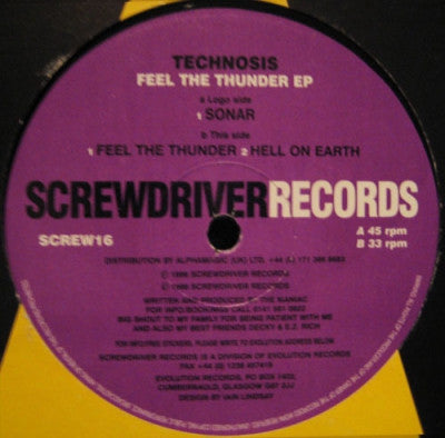 TECHNOSIS - Feel The Thunder EP
