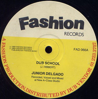 JUNIOR DELGADO - Dub School / We A Blood