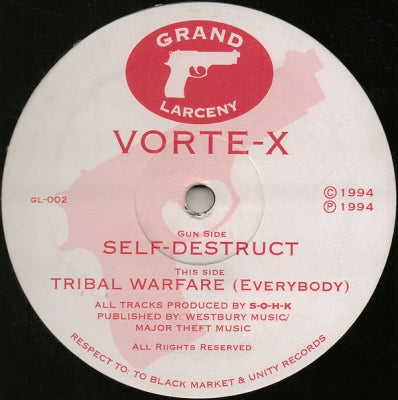 VORTE-X - Tribal Warfare (Everybody) / Self-Destruct