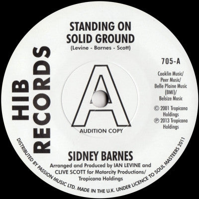 SIDNEY BARNES - Standing On Solid Ground / Man In A Million