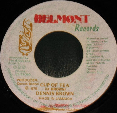DENNIS BROWN / D.E.B. MUSIC PLAYERS - Cup Of Tea / A Piece Of Bread