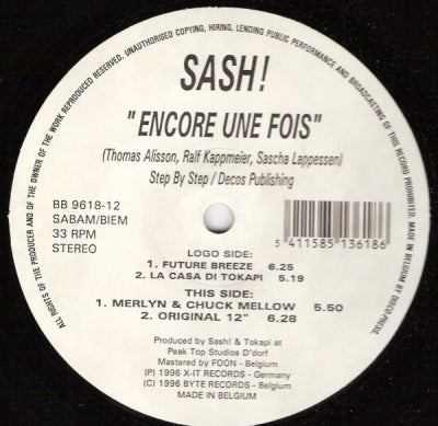 SASH! - Encore Une Fois