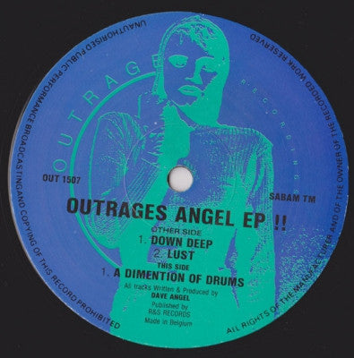DAVE ANGEL - Outrages Angel EP !!