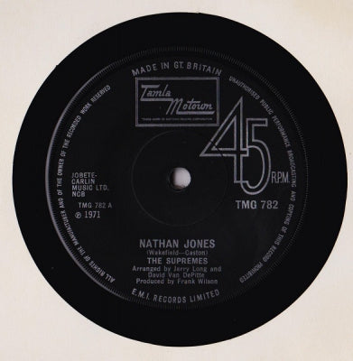THE SUPREMES - Nathan Jones / Happy (Is A Bumpy Road).