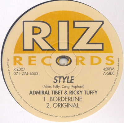 ADMIRAL TIBET & RICKY TUFFY - Style