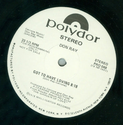DON RAY - Got To Have Loving