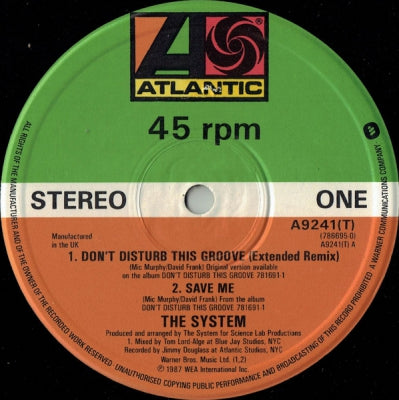 THE SYSTEM - Don't Disturb This Groove (Extended Remix)
