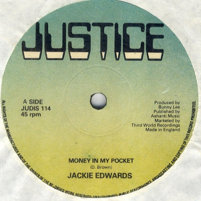 JACKIE EDWARDS - Money In My Pocket / Sad News