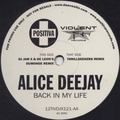 ALICE DEEJAY - Back In My Life