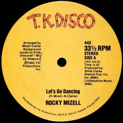 ROCKY MIZELL ‎ - Let's Go Dancing / I Don't Care What You Say (I'm Gonna Love You Tonight)