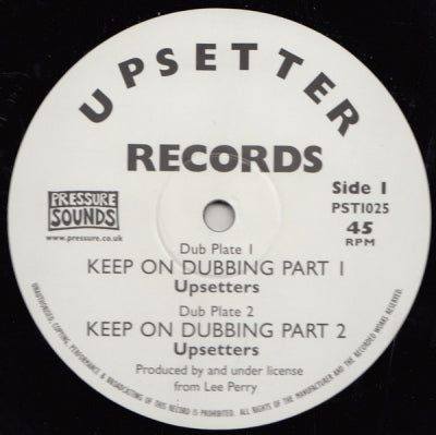 THE UPSETTERS - Keep On Dubbing Part 1 / Keep On Dubbing Part 2 / Highway Riding Dub / Dub Thief Part 2